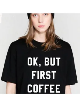 OK,AGA KÕIGEPEALT on KOHV Naiste Särgid Suvel Vabaaja Tee Streetwear Lühike Tshirt korea Kawaii Naljakas T-Särgid