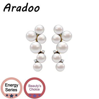 ARADOO Grapevine Vaakum Katmine 18K Gold Pearl Kõrvarõngad Aurora Pearl Light Luksus Kõrvarõngad