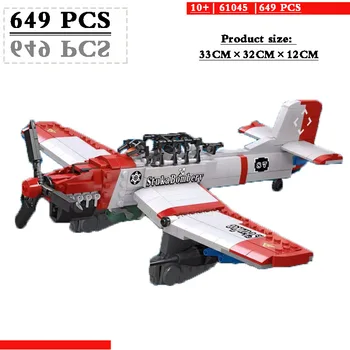 61045 Junkers Pommitaja Seeria Väike Lennuk ehitusplokk Mudel 649PCS Telliskivi Lapsed Lihtne Hariduslik Mänguasi Jõulud Sünnipäeva kingitus