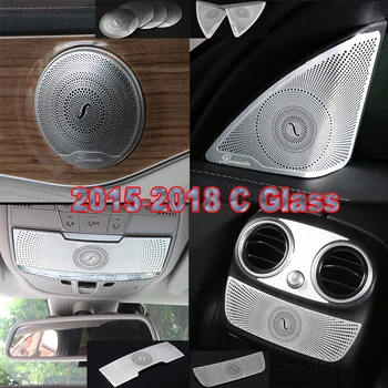 Matt auto audio kõlar sisekujundus coversclass auto sise-kleebise Jaoks Mercedes Benz 15-18 C200 C260 C180 W205 C Klass