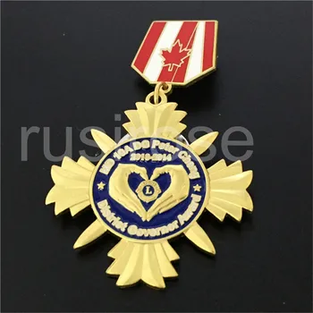 Lõvi klubi pääsme kohandatud, lõvi rühma armastus vabatahtlike medal, Kanada sõle krae kohandatud