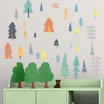 Põhjamaade Plakat Seina Kleebis Cartoon Metsa DIY kunsti elutuba Decor PVC isekleepuvad Beebi Toas Tapeet Seina Kaunistamiseks