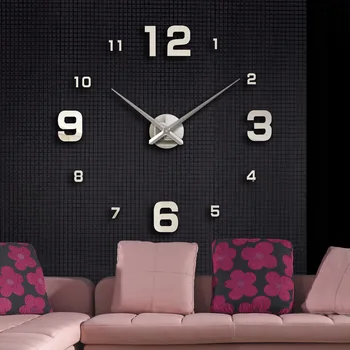 Liiga loominguline DIY kella elutuba kaasaegse isikupärastatud kunst seina kella kella elutuba teenetemärgi kell seina