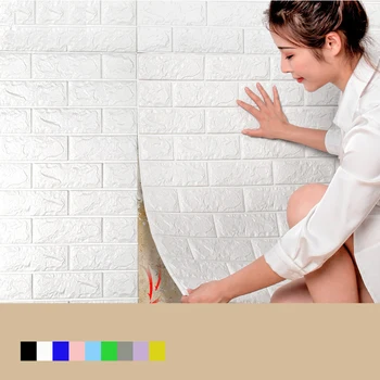 12tk 3D Seina Kleebised Telliskivi Veekindel isekleepuvad Tapeet Paneelid Kodu Kaunistamiseks Tuba, Magamistuba Decor Köök, TV Taustaks