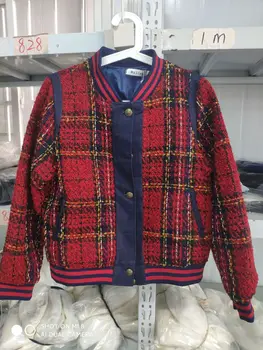 F TÜDRUKUD Vintage Tabanud Värv Tweed Lühike Mantel Naiste Sügis 2022 Uus Elegantne Outwear Tops korea Ühe Karavan Pesapalli Jakk