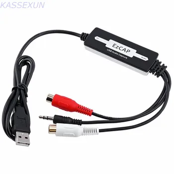 3,5 mm RCA RL USB Audio Capture Turntable Vinüül LP Kasseti MP3-CD Recorder Tasuta shipping