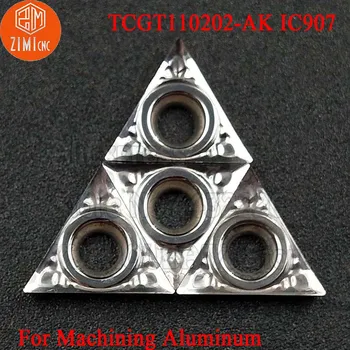 10tk TCGT110202-AK H01 TCGT110202 AK TCGT 110202 Karbiid Alumiinium Lisab CNC Cutter Treipingi Tera Treimistööriistad TCGT jaoks Aluminu