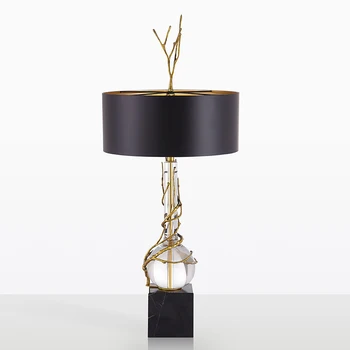 Ameerika tabel lamp vask crystal marmor branch loominguline tabel lamp luksus elutuba, magamistuba hotel dekoratiivne lamp