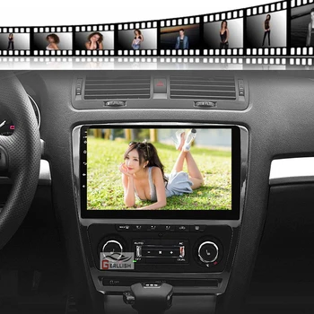Gerllish multimeedia autoraadio koos GPS navigation video mängija, raadio, Android Skoda Octavia 2 A5 2006-2012 ei 2din DVD