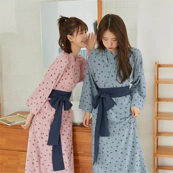 Prindi Lill Naiste Kimono Kleit Casaul Jaapani Yukata Kevad Sügis Kimono Jakk Naiste Hommikumantel Hommikumantlid Aasia Riided