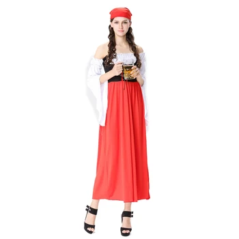 Kuum Seksikas punane Õlu Kostüüm Tüdruk Tüdruk Neiu Kostüüm cosplay saksa Oktoberfest Kostüüm Kostüüm