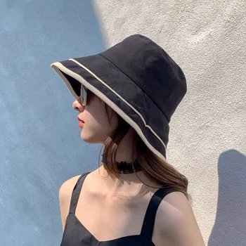 INS Suvel Suur Nokk Päike Müts Naistele Mereäärne Päikese Kaitse UV-Cap Wild Kalamees Müts korea Fashion Versioon 2021 Buket Müts