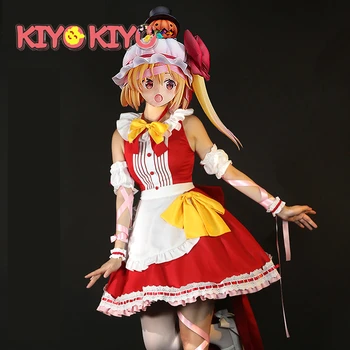KIYO-KIYO TouHou Project Cosplays Flandre Scarlet Cosplay Kostüüm halloween lolita Neiu kleit naine