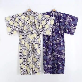Traditsiooniline Jaapani Kimono Yukata Naiste 95% Puuvill Kaste Kleit Lounge Riideid Õie Printida Haori Etapp Näita Sooritades Kostüüm