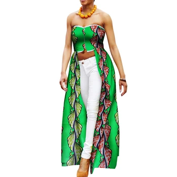 2022 Suvel Aafrika riided, topid naistele Varrukateta Pikk Varustus Hot Müüa Uusim Disain Mood Lady Mantel Pluss Suurusele WY9884