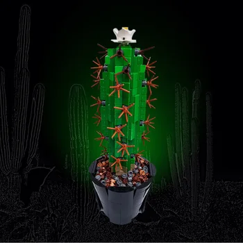 KES Bonsai Puu Saguaros-Cactus Carnegiea Gigantea Botaanika Kogumise Hoone Mudel Mahlakad Dracaena Marginata Blokeerida Mänguasi
