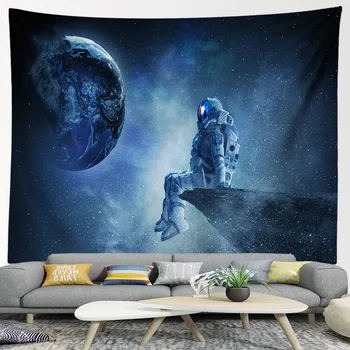 Astronaut Vaip Seina Riputamise Esteetiline Tuba Decor Galaktika Ruumi Tapestry Kolledži Magamistoaga Kodu Kaunistamiseks Rippuvad Kardin