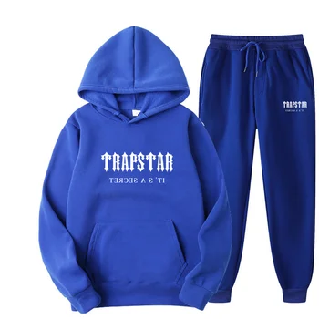 Trapstar London Hupparit Sweatpants, 2 Tk Komplekt Trend Mehed Sport Brändi Paksenema Fliis Dressipluus Naiste Pullover Soojad Riided