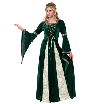 Cosplay Keskaegne Loss Printsess Kleit Täiskasvanute Vintage õhtukleit jaoks Naised Seksikas Pidu Halloween Kostüüm