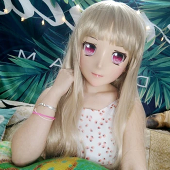 (Jiang35)Naine Armas Tüdruk Vaik Poole Pea Kigurumi Crossdress Cosplay Jaapani Anime Rolli Lolita Doll Mask Koos Silma-Ja Parukas