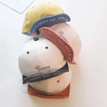 Uus Beebi Mütsid Kevad-Sügis Kiri Armas Lapsed Snapback Müts Pehme Nokk Puuvill Poiss Visiir Mütsid Ilus Vabaaja Laste Baseball Cap