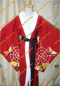 Kuroshitsuji II Black Butler Alois Trancy Cosplay Kostüüm Anime Custom Made Punane Käsitsi Maalitud Kimono
